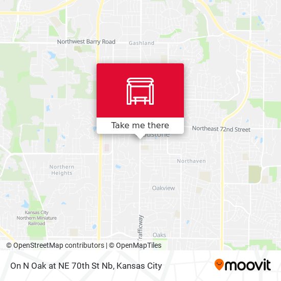 On N Oak at NE 70th St Nb map
