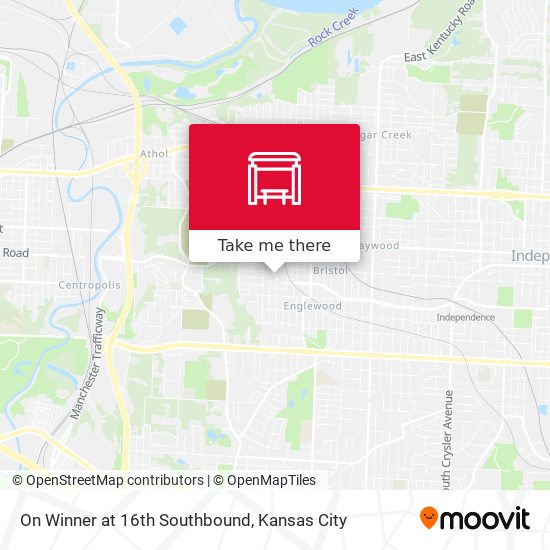 On Winner at 16th Southbound map