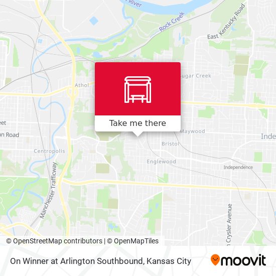 On Winner at Arlington Southbound map