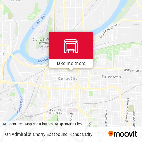 Mapa de On Admiral at Cherry Eastbound