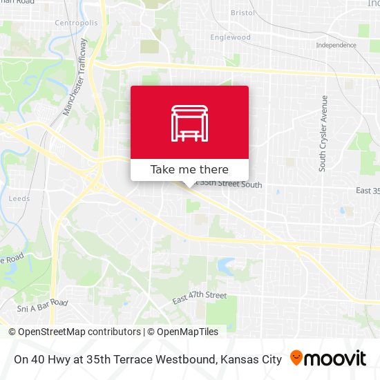 Mapa de On 40 Hwy at 35th Terrace Westbound