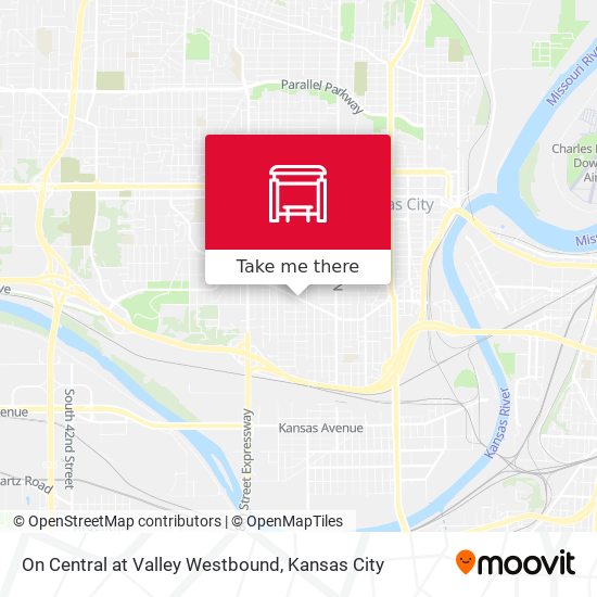 On Central at Valley Westbound map