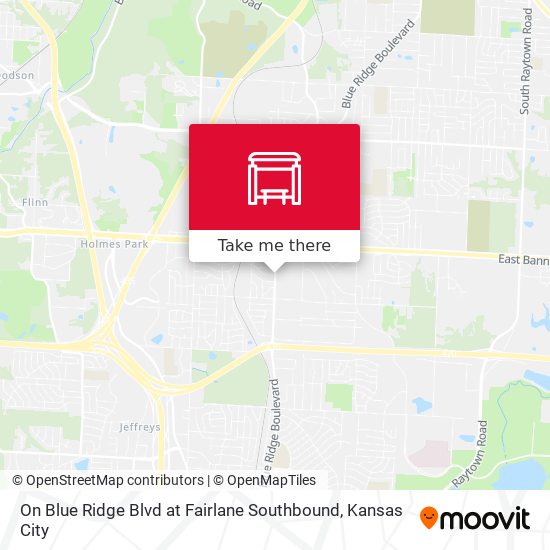 Mapa de On Blue Ridge Blvd at Fairlane Southbound