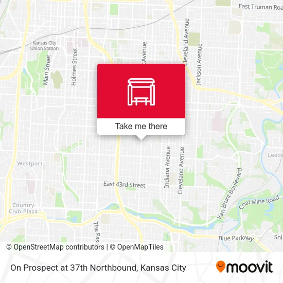 On Prospect at 37th Northbound map