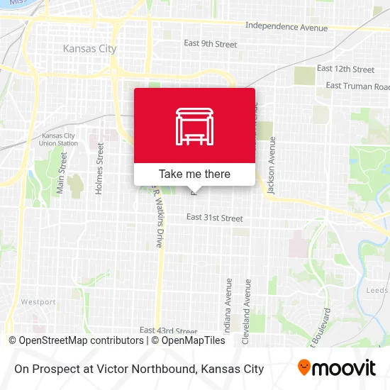 On Prospect at Victor Northbound map