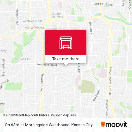 On 63rd at Morningside Westbound map