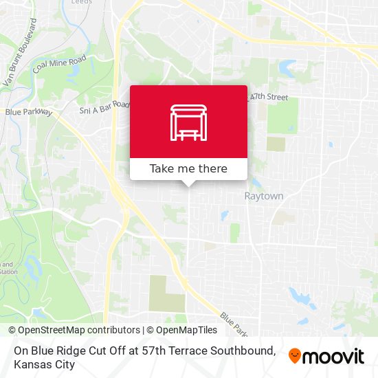 Mapa de On Blue Ridge Cut Off at 57th Terrace Southbound