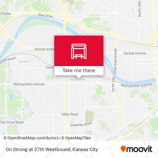 On Strong at 37th Westbound map