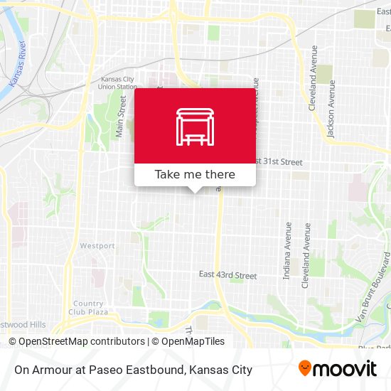 Mapa de On Armour at Paseo Eastbound