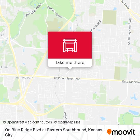 Mapa de On Blue Ridge Blvd at Eastern Southbound