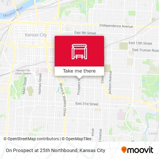 Mapa de On Prospect at 25th Northbound