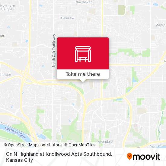 On N Highland at Knollwood Apts Southbound map