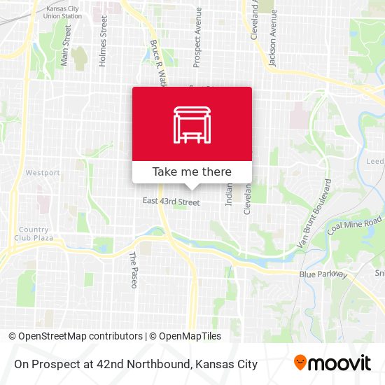 On Prospect at 42nd Northbound map