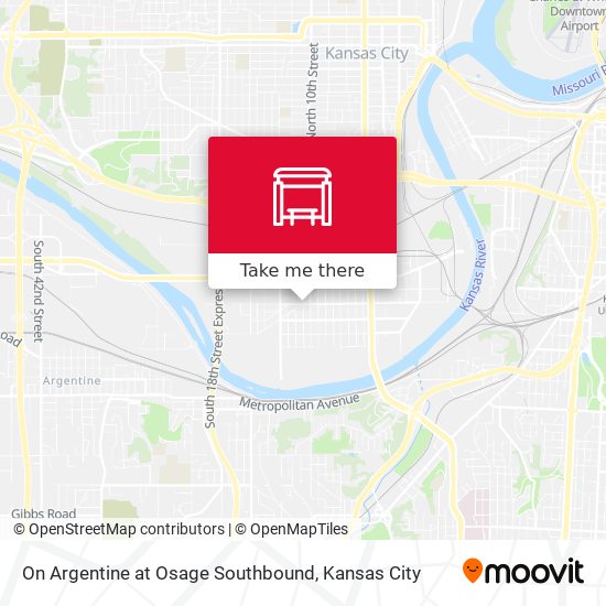 Mapa de On Argentine at Osage Southbound