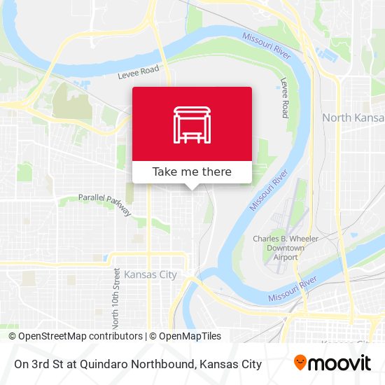 Mapa de On 3rd St at Quindaro Northbound