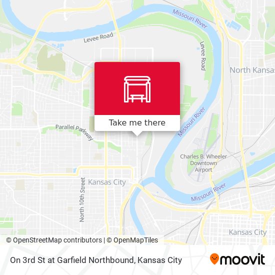 Mapa de On 3rd St  at Garfield Northbound
