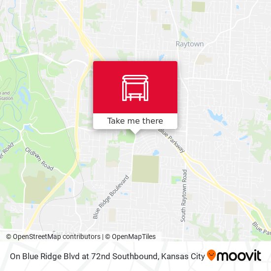 On Blue Ridge Blvd at 72nd Southbound map