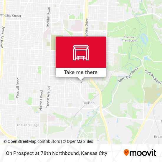 Mapa de On Prospect at 78th Northbound
