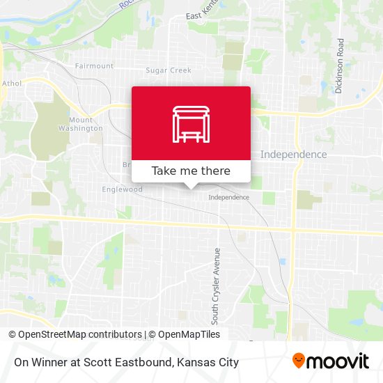 On Winner at Scott Eastbound map