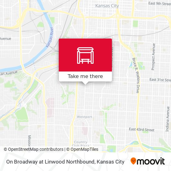 Mapa de On Broadway at Linwood Northbound