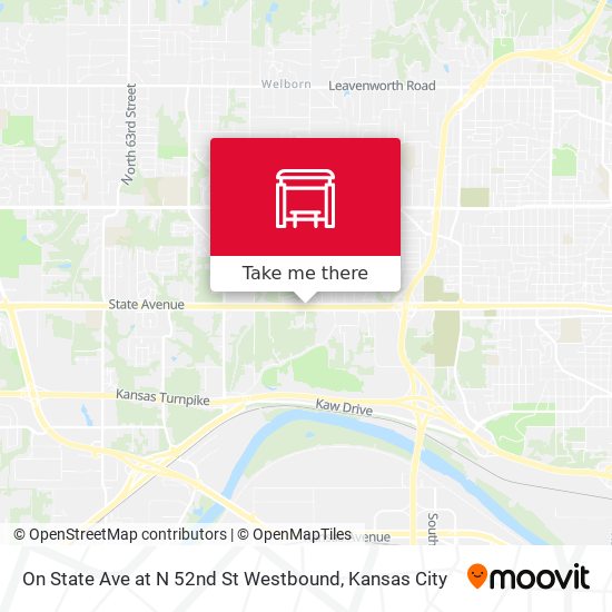 On State Ave  at N  52nd St  Westbound map