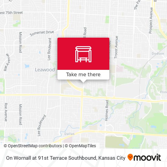 On Wornall at 91st Terrace Southbound map