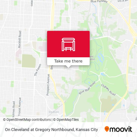 On Cleveland at Gregory Northbound map