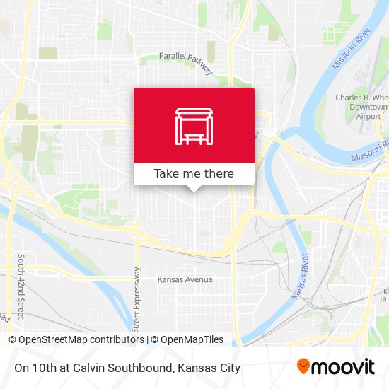 Mapa de On 10th at Calvin Southbound