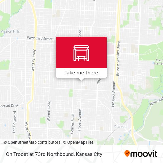Mapa de On Troost at 73rd Northbound