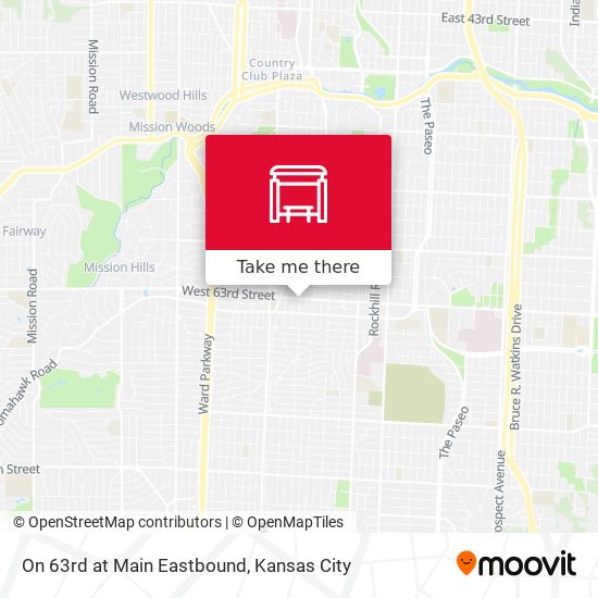 On 63rd at Main Eastbound map