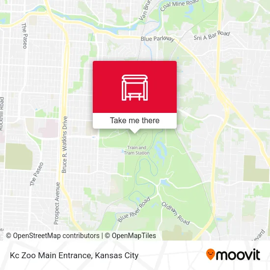 Kc Zoo Main Entrance map