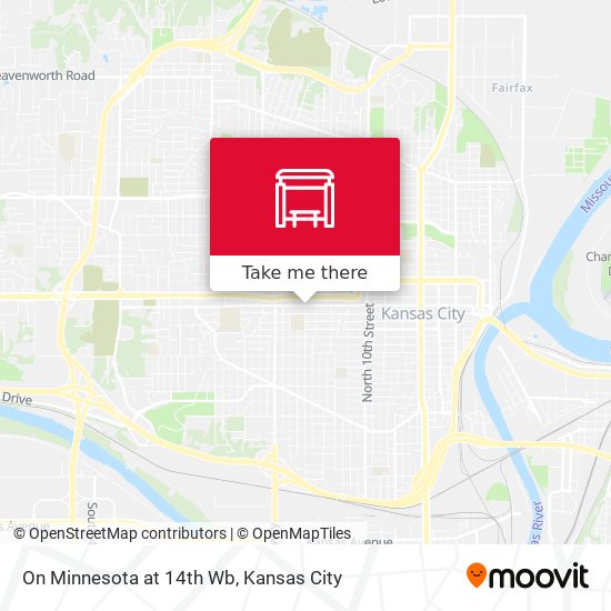 On Minnesota at 14th Wb map