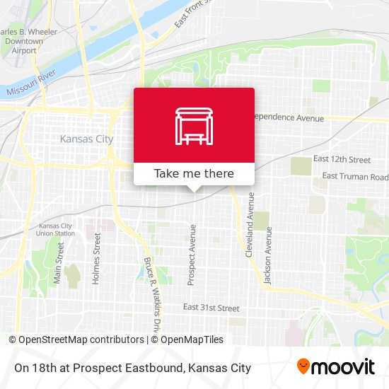 Mapa de On 18th at Prospect Eastbound