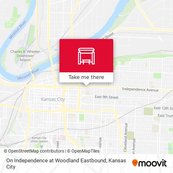 On Independence  at Woodland Eastbound map