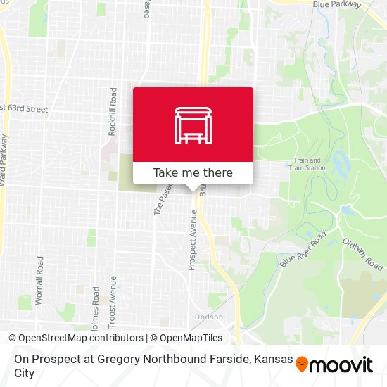 On Prospect at Gregory Northbound Farside map