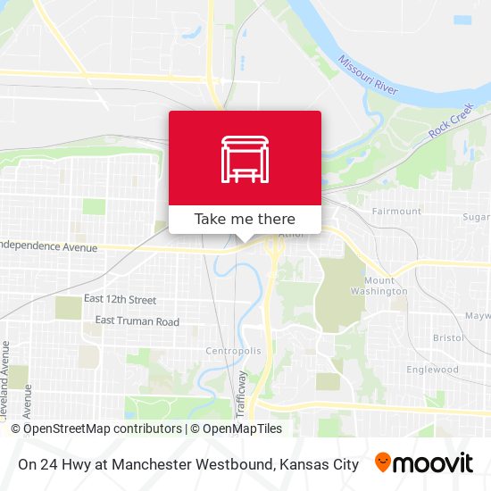 On 24 Hwy at Manchester Westbound map