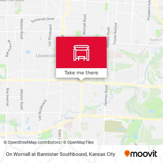 Mapa de On Wornall at Bannister Southbound