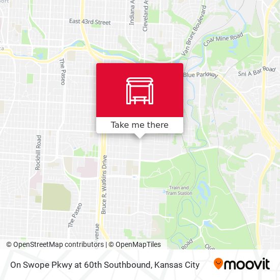 Mapa de On Swope Pkwy at 60th Southbound