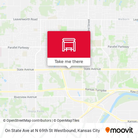 On State Ave at N 69th St Westbound map