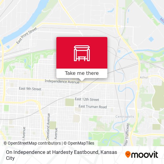 Mapa de On Independence  at Hardesty Eastbound