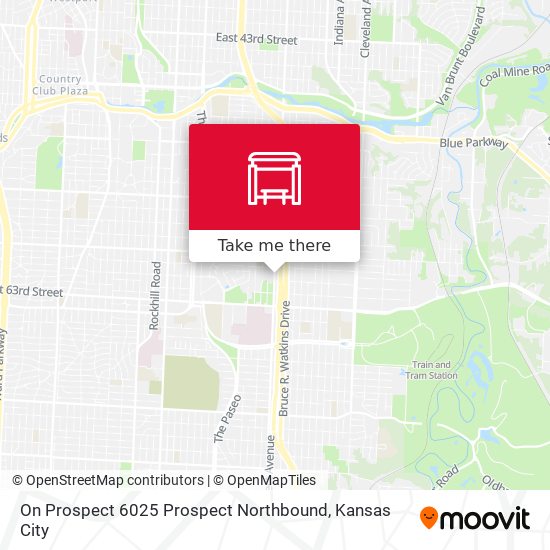 On Prospect 6025 Prospect Northbound map