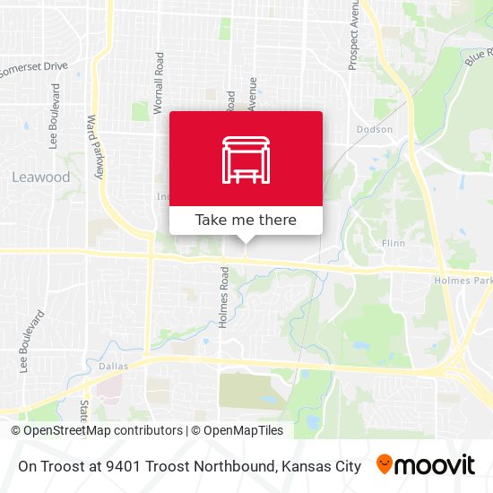 On Troost at 9401 Troost Northbound map