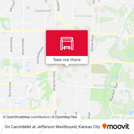 On Carondelet at Jefferson Westbound map