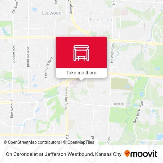 On Carondelet at Jefferson Westbound map