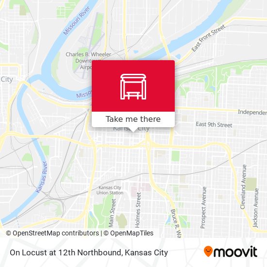 Mapa de On Locust at 12th Northbound