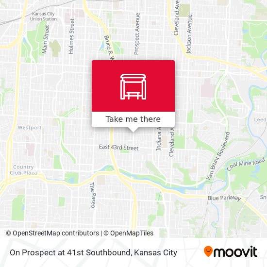 On Prospect at 41st Southbound map