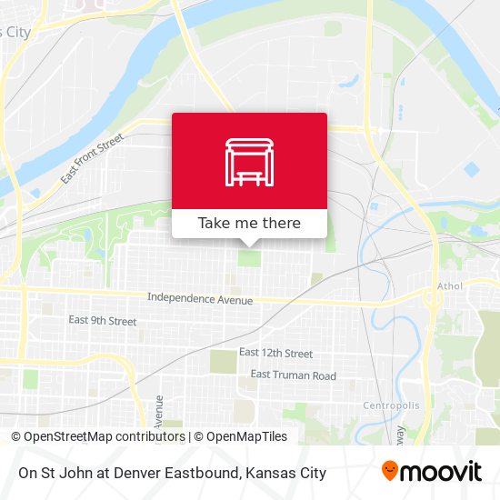 Mapa de On St John at Denver Eastbound