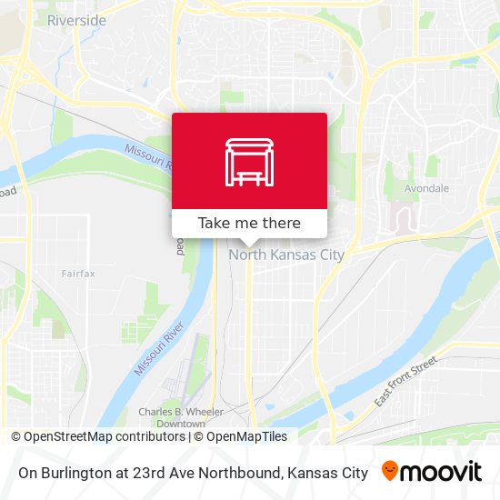 On Burlington at 23rd Ave Northbound map