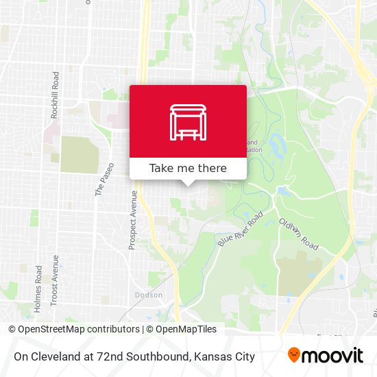 On Cleveland at 72nd Southbound map