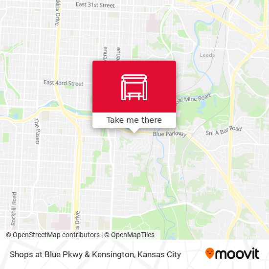 Mapa de Shops at Blue Pkwy & Kensington